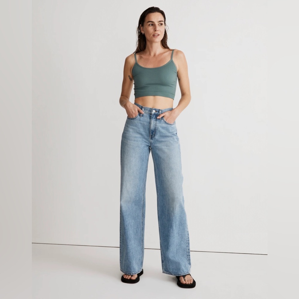 🆕 NWT Madewell SUPER WIDE LEG SZ 23 Light Blue Denim JeansOUT OF STOCK ONLINE